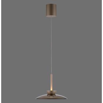 Pendul LED PURE MOON maro Zuma Line 2191-97, D32 cm, 15.7W