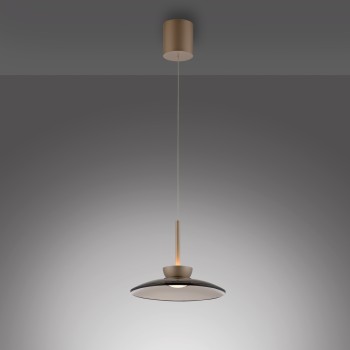 Pendul LED PURE MOON maro Zuma Line 2191-97, D32 cm, 15.7W