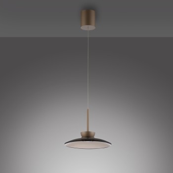 Pendul LED PURE MOON maro Zuma Line 2191-97, D32 cm, 15.7W