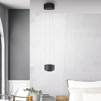 Pendul LED Q-STRETTO negru Zuma Line 2657-18, D14.2 cm, 20W