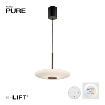 Pendul LED PURE E-VITRUM maro inchis Zuma Line 2084-34, D45 cm, 26W