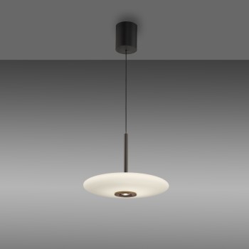 Pendul LED PURE E-VITRUM maro inchis Zuma Line 2084-34, D45 cm, 26W