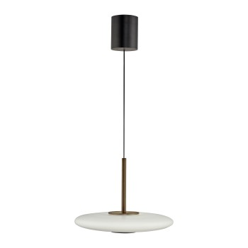 Pendul LED PURE E-VITRUM maro inchis Zuma Line 2084-34, D45 cm, 26W