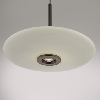Pendul LED PURE E-VITRUM maro inchis Zuma Line 2084-34, D45 cm, 26W