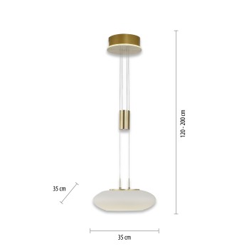 Pendul LED Q-ETIENNE alama mata Zuma Line 2075-60, D35 cm, 38.5W