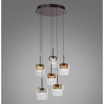 Pendul LED Q-KON multicolor Zuma Line 2744-70, D50 cm, 6W