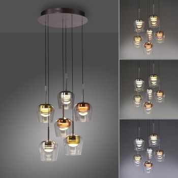 Pendul LED Q-KON multicolor Zuma Line 2744-70, D50 cm, 6W
