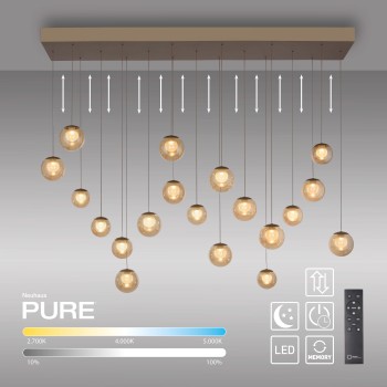 Pendul LED PURE POPUP maro Zuma Line 2589-97, 150x40 cm, 3W