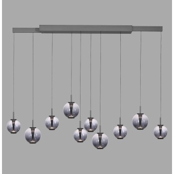Pendul LED PURE E-INFINITY gri Zuma Line 2221-15, D35 cm, 7W