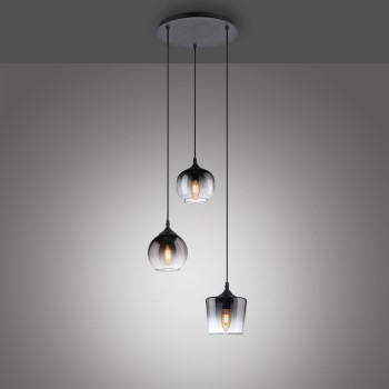 Pendul ZEA negru Zuma Line 15424-18, 120x38 cm, 3xE14