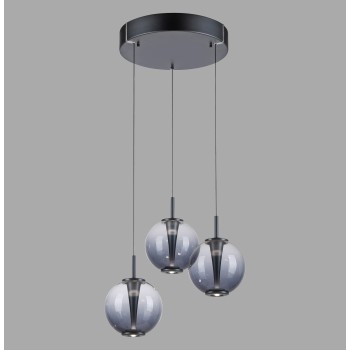 Pendul LED PURE E-INFINITY gri Zuma Line 2222-15, D50 cm, 7W