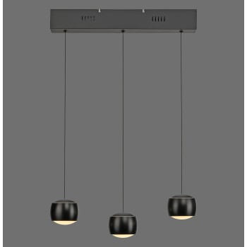 Pendul LED BALLINI negru Zuma Line 15261-18, 220x10 cm, 22W