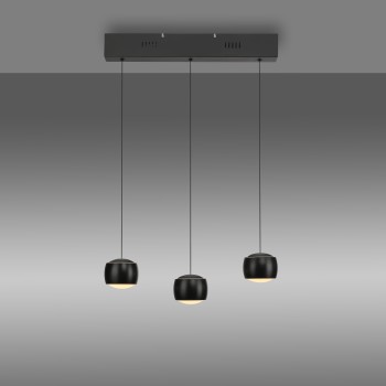 Pendul LED BALLINI negru Zuma Line 15261-18, 220x10 cm, 22W