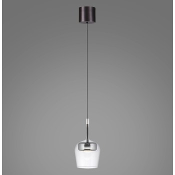 Pendul LED Q-KON argintiu Zuma Line 2741-21, D21 cm, 9W