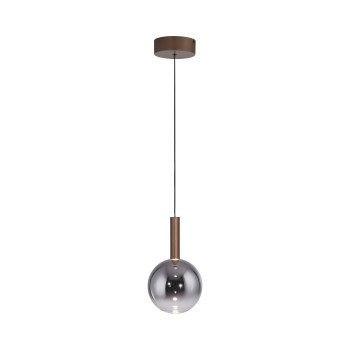 Pendul LED BOWL maro Zuma Line 2284-23, D20 cm, 7.4W