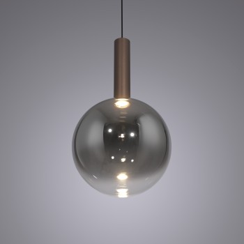 Pendul LED BOWL maro Zuma Line 2284-23, D20 cm, 7.4W