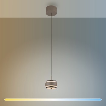 Pendul LED PURE FALLING RINGS maro Zuma Line 2503-97, D13 cm, 8W