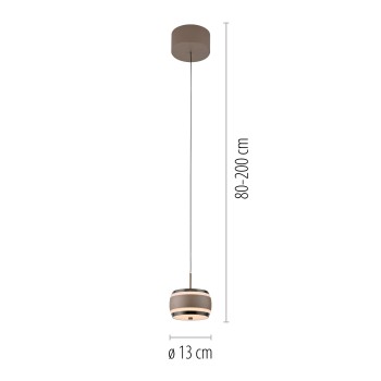 Pendul LED PURE FALLING RINGS maro Zuma Line 2503-97, D13 cm, 8W