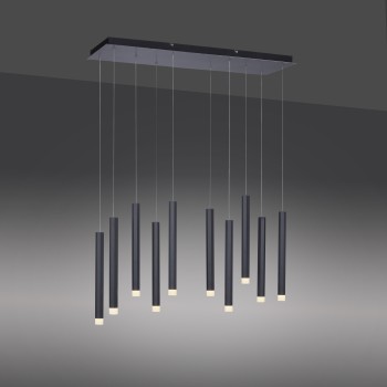 Pendul LED BRUNO negru Zuma Line 15206-18, 120x30 cm, 52W