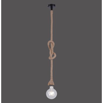 Pendul ROPE maro Zuma Line 15481-18, D10 cm, 1xE27