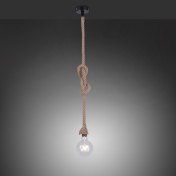 Pendul ROPE maro Zuma Line 15481-18, D10 cm, 1xE27