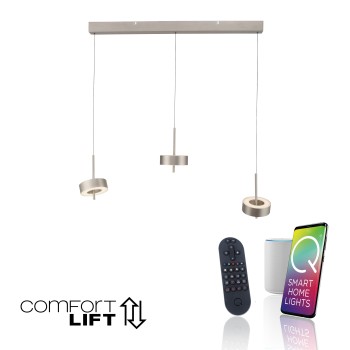Pendul LED Q-ROTATE aluminiu Zuma Line 2248-95, 95x14 cm, 9W