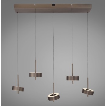 Pendul LED Q-ROTATE maro metalic inchis Zuma Line 2249-34, 95x31 cm, 9W