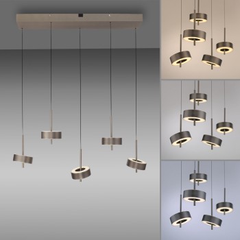 Pendul LED Q-ROTATE maro metalic inchis Zuma Line 2249-34, 95x31 cm, 9W