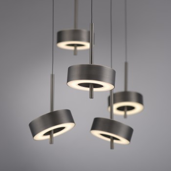 Pendul LED Q-ROTATE maro metalic inchis Zuma Line 2249-34, 95x31 cm, 9W