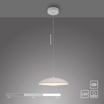Pendul LED LENTE alb Zuma Line 14606-16, D40 cm, 17W