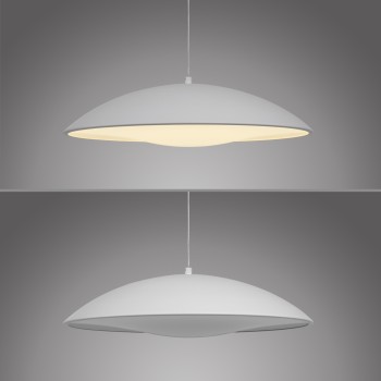 Pendul LED LENTE alb Zuma Line 14606-16, D40 cm, 17W