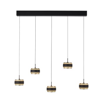 Pendul LED PURE FALLING RINGS negru Zuma Line 2504-18, 101x13 cm, 8W