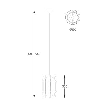 Pendul ALEXANDRIA auriu Zuma Line P0556-01D-V7V7, D19 cm, 1xE14