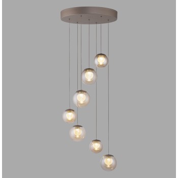 Pendul LED PURE POPUP maro Zuma Line 2587-97, D40 cm, 3W