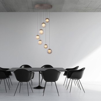 Pendul LED PURE POPUP maro Zuma Line 2587-97, D40 cm, 3W