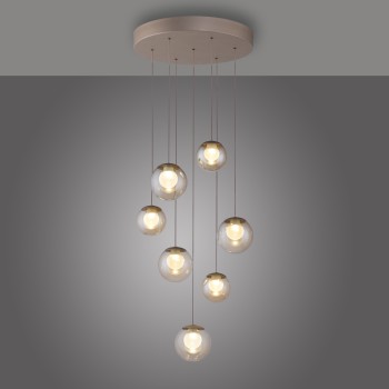 Pendul LED PURE POPUP maro Zuma Line 2587-97, D40 cm, 3W