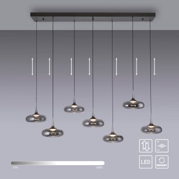 Pendul LED POSH gri Zuma Line 15695-15, 140x42 cm, 6.3W