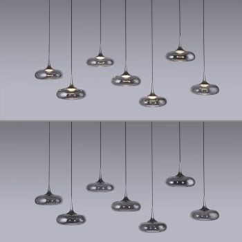 Pendul LED POSH gri Zuma Line 15695-15, 140x42 cm, 6.3W