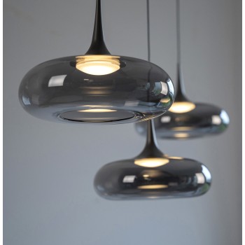 Pendul LED POSH gri Zuma Line 15695-15, 140x42 cm, 6.3W