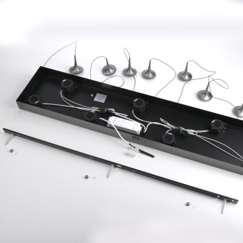 Pendul LED POSH gri Zuma Line 15695-15, 140x42 cm, 6.3W