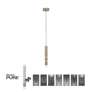 Pendul LED PURE-VEGA alama mata Zuma Line 2211-60, D12 cm, 10W
