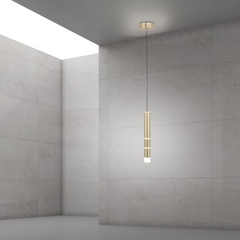 Pendul LED PURE-VEGA alama mata Zuma Line 2211-60, D12 cm, 10W