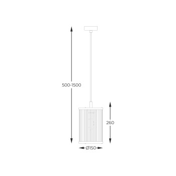Pendul SERGIO negru mat Zuma Line P0528-01F-P7AC, D15 cm, 1xE14