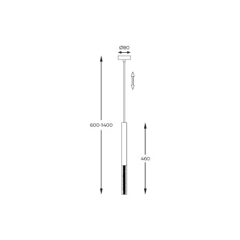 Pendul LED ONE negru mat Zuma Line P0461-01E-P7P7, D8 cm, 5W