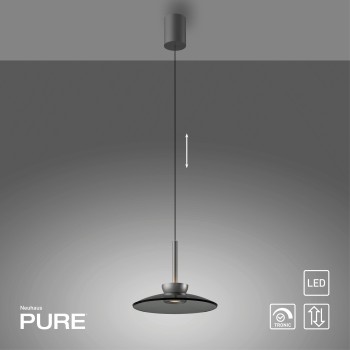 Pendul LED PURE MOON gri Zuma Line 2191-15, D32 cm, 15.7W