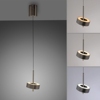 Pendul LED Q-ROTATE maro metalic inchis Zuma Line 2247-34, D14 cm, 9W