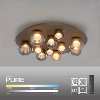 Plafoniera LED PURE POPUP maro Zuma Line 6588-97, D60 cm, 3W