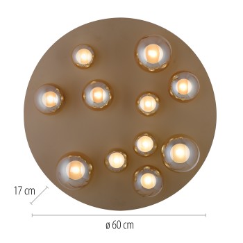 Plafoniera LED PURE POPUP maro Zuma Line 6588-97, D60 cm, 3W