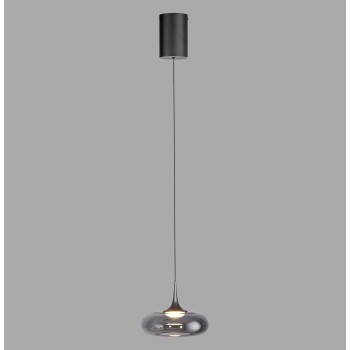 Pendul LED POSH gri Zuma Line 15692-15, D22 cm, 7.4W