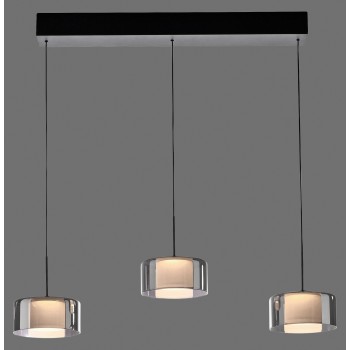 Pendul LED RIKA negru Zuma Line 2113-18, 71x15 cm, 20W